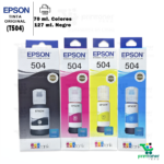 Juego de Tinta Epson T504 Negro - Cyan - Magenta - Yellow