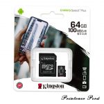 Memoria Micro SD Kingston Canvas 64gb Clase 10 100MB/s