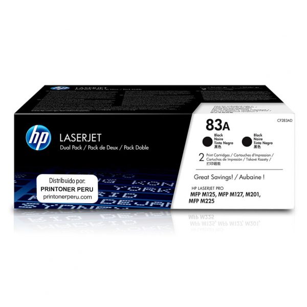 TONER HP 83AD (CF283AD) MFP 127F NEGRO 1500 PAG