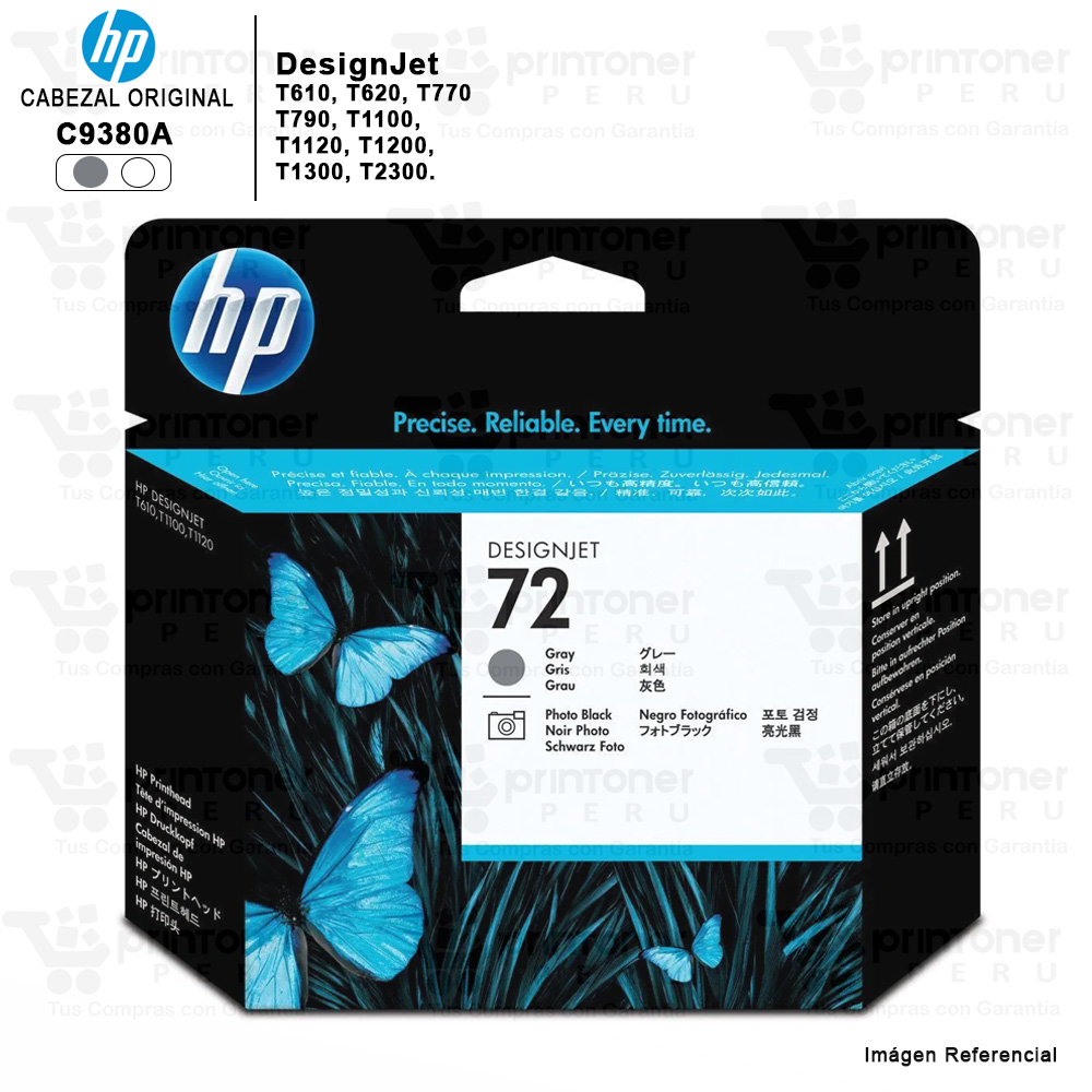 CABEZAL HP 72 GRIS Y NEGRO FOTOGRAFICO - 1