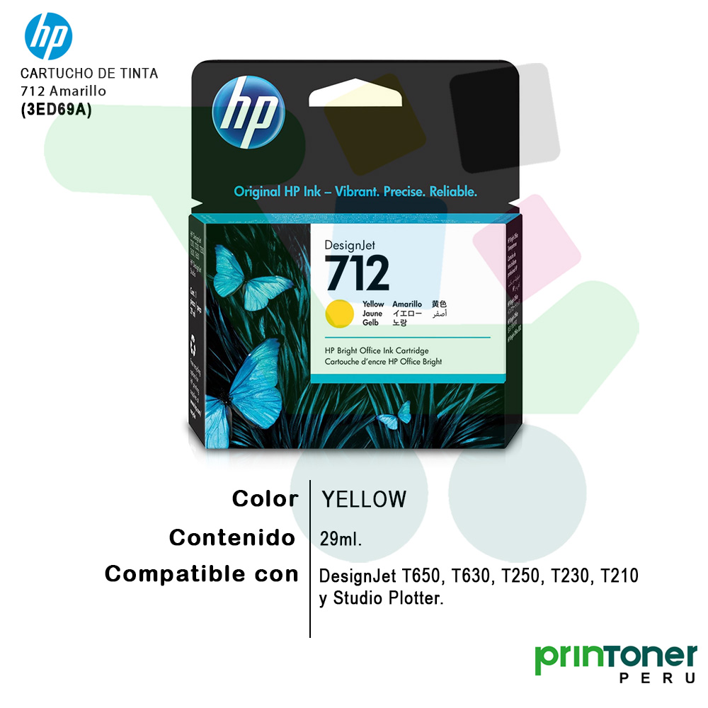 Cartucho de Tina HP 712 yellow - 2