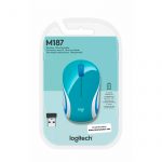 Mouse Logitech M187 Inalámbrico Mini Refresh - Cian