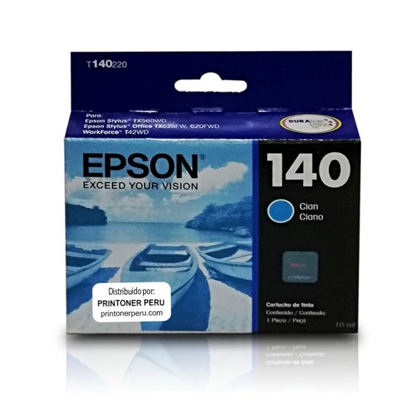 Cartucho de Tinta Epson T140 Cian 10ml.