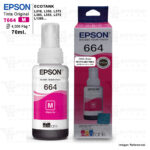 TINTA EPSON T664 MAGENTA Botella de 70ml. T664320 - Original