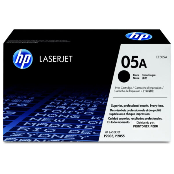 Toner HP 05A CE505A Negro Origial P2035, P2055 2,300 Páginas