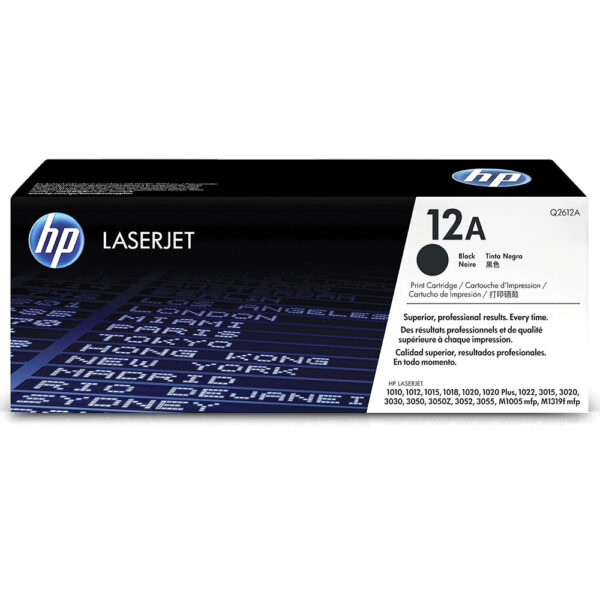 Toner HP 12A Q2612A Negro Original L.J.1010 1020 1022 1015 2,000 Pág.