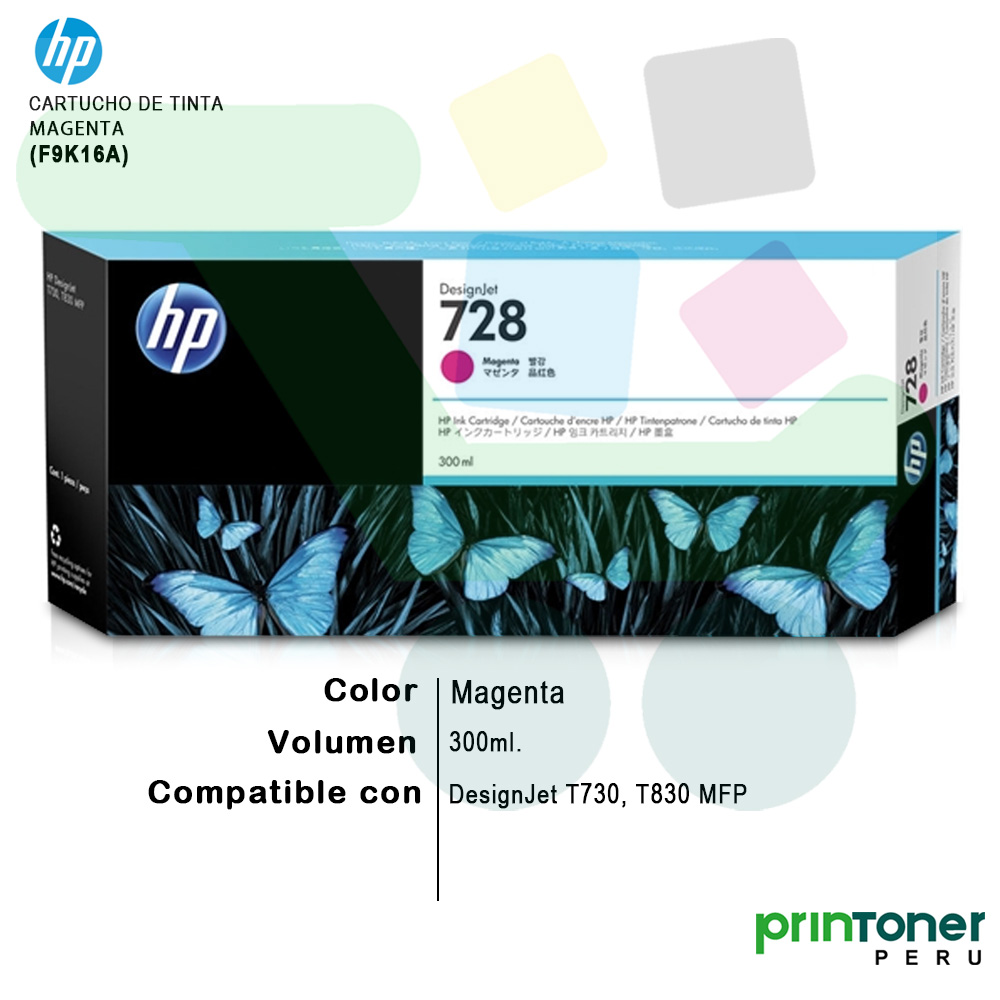 tinta hp 728 magenta 300ml. - 2