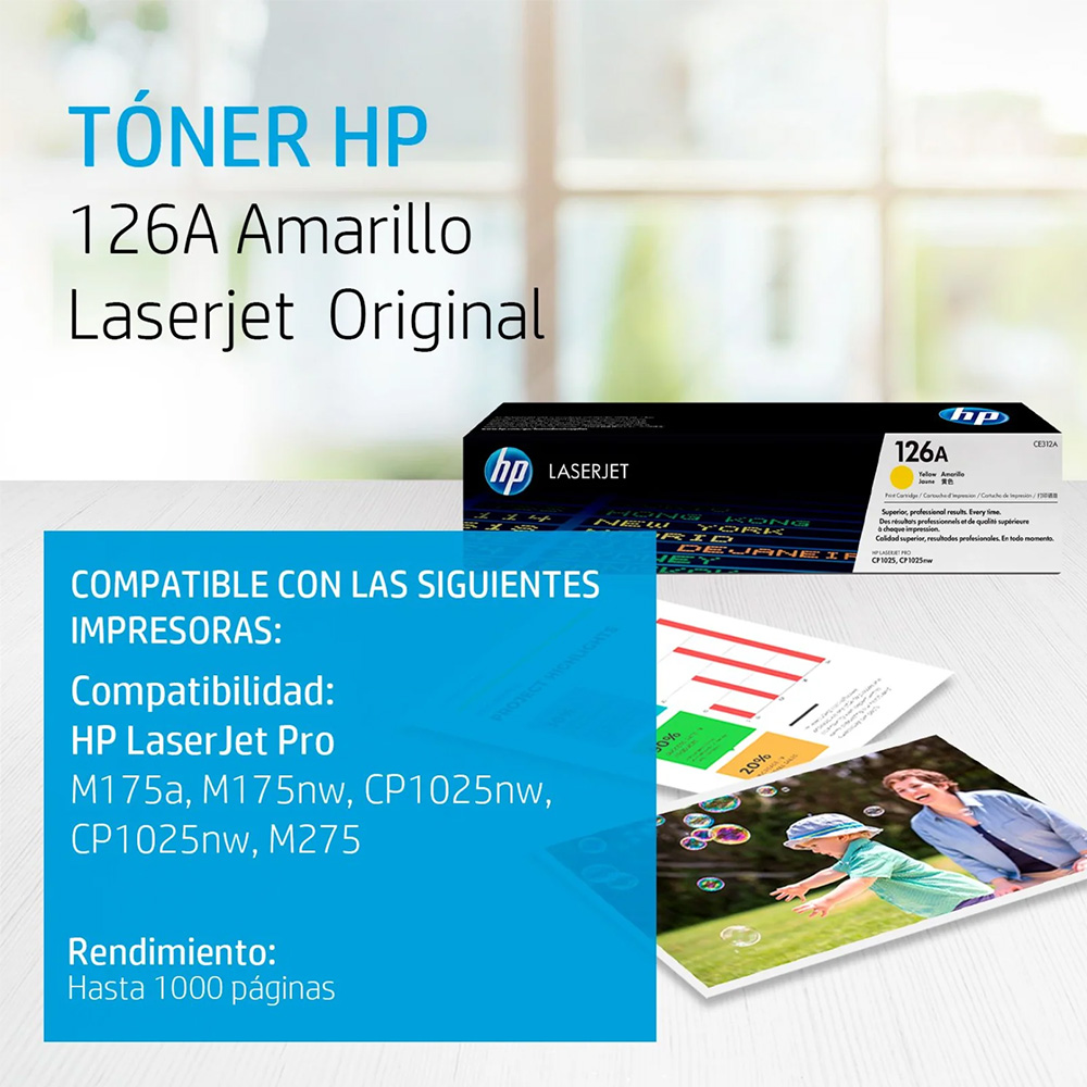 toner hp 126a yellow - 3