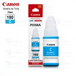 Botella de Tinta Canon 190 GI-190C 70ml. Cían G1100, G2110, G3110, G4110