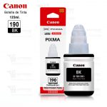 Botella de Tinta Canon 190 GI-190BK Negro 135ml. G1100, G2110, G3110, G4110