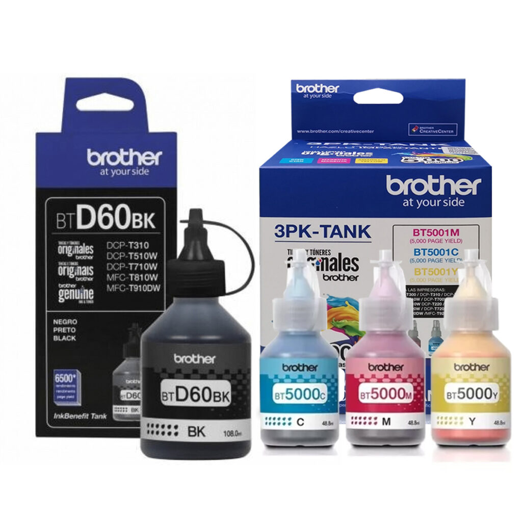 Tinta Brother Btd60bk Y Bt5001 Tripack Por Juego T4000 T310 - Prin ...