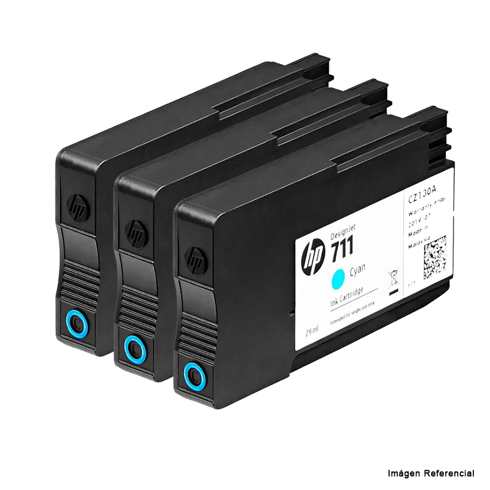 tinta hp 711 pack x 3und. tripack cyan - Printoner Perú - 5