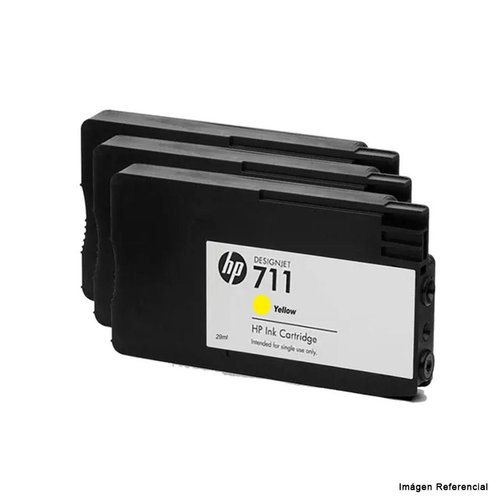 tinta hp 711 pack x 3und. tripack yellow - Printoner Perú - 2