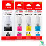 Kit De Tinta Canon GI-10 (10) Pack De 4 Botellas
