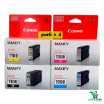 Kit Cartucho De Tinta Canon PGI-1100 Pack De 4 Cartuchos