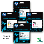 KIT DE TINTA HP 712 (T210, T630, T650) PACK DE 4 COLORES