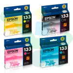 KIT DE CARTUCHO EPSON 133 NEGRO/CYAN/MAGENTA/YELLOW 5ML.