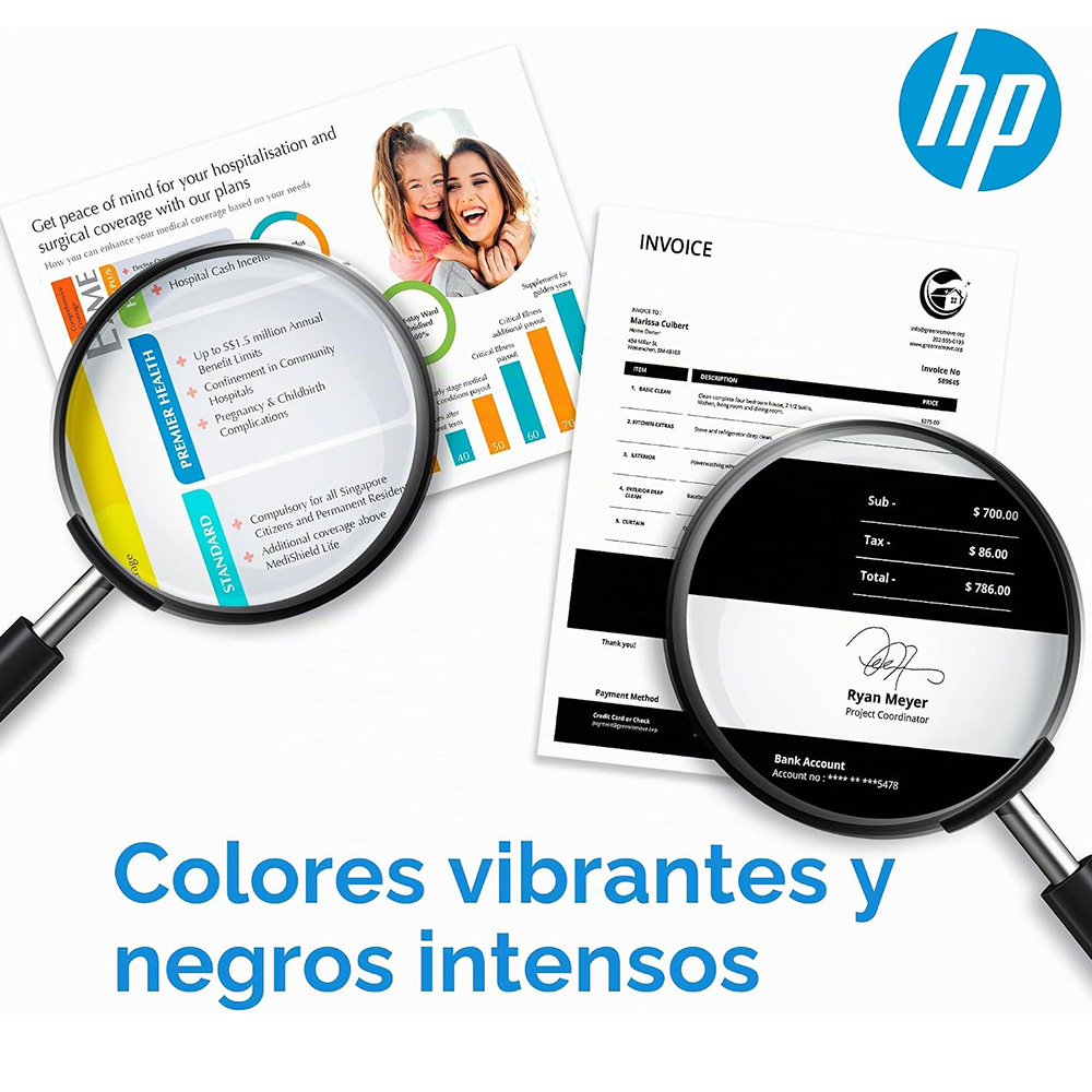 HP TONER COLORES Y NEGRO VIBRANTES