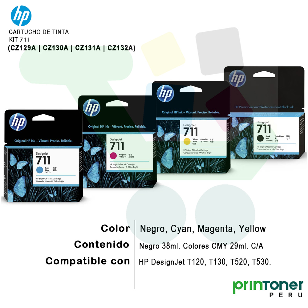 KIT TINTA HP 711 38ML. - 2