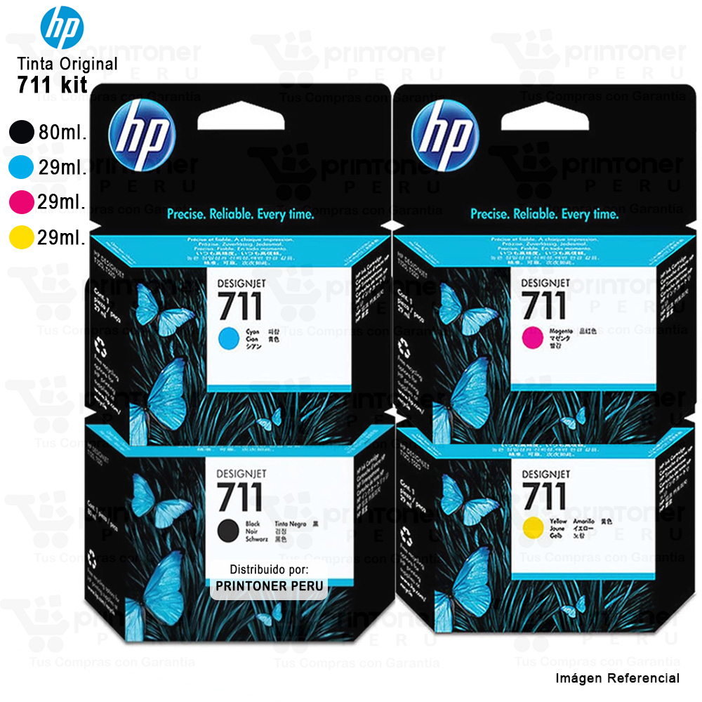 tinta hp 711 kit bk 80ml. - 1