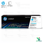 TONER HP 206A CYAN (W2111A) L.J. M255 1,250 PGS