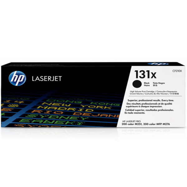 Toner HP 131X CF210X Negro Original – 2,400 Páginas para LaserJet Pro M251 y M276