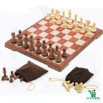 TABLERO DE AJEDREZ MAGNETICO - PLASTICO COLOR MADERA