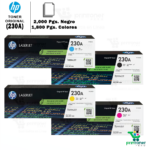 TONER HP 230A PACK DE 4 COLORES PARA 4203, MFP 4303