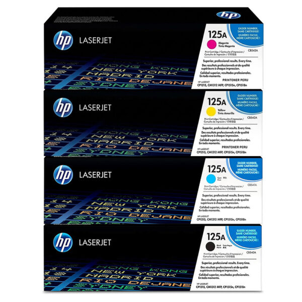 Toner HP 125A Kit de 4 Colores para L.J. 1215/1515/1312 Negro Cian Magenta Yellow
