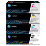 Kit 4 Toner HP 128A Original – Negro, Cyan, Yellow y Magenta | CP1525 CM1415