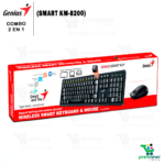 Combo Genius KM-8200 Inalámbrico Teclado + Mouse, NEGRO