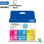 PACK 3 TINTAS BROTHER BTD100CL3PK - CYAN MAGENTA YELLOW