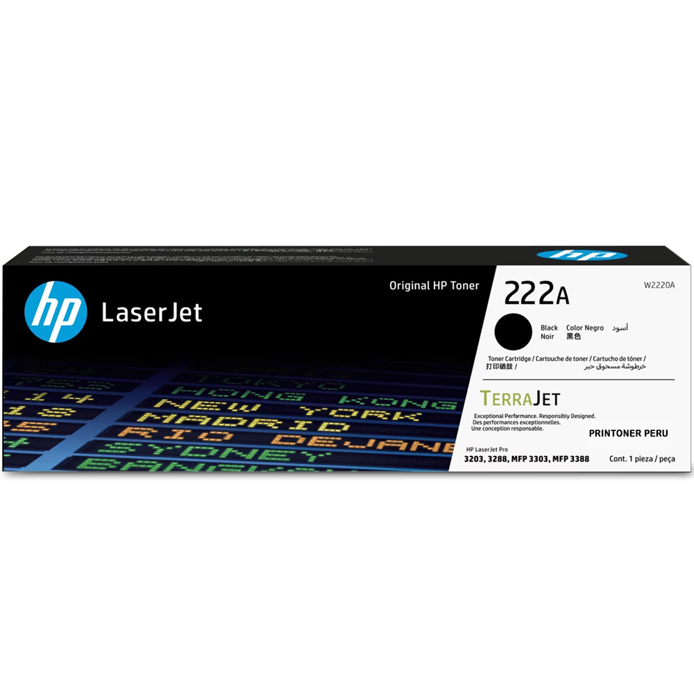 TONER HP 222A W2220A NEGRO - PRINTONER PERU - 2