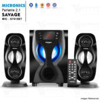 Parlante Micronics Savage MIC S7415BT 2.1 Bluetooth con Woofer 4" y LED Azul