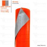 Lona Tarflex 200g Impermeable 4m x 50m Anaranjado con Gris Plateado – Resistente UV y Desgarro