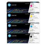 Kit 4 Toner HP 222A Original – Negro, Cyan, Magenta y Amarillo para LaserJet Pro 3203, 3303 y 3388